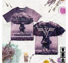 Classic Rock Band VAN HALEN 3D Print T-shirt Men Women Fashion Short Sleeve Tshirt Kids Hip Hop Tops Tees Men Clothing New 2025