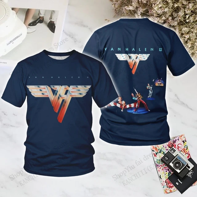 Classic Rock Band VAN HALEN 3D Print T-shirt Men Women Fashion Short Sleeve Tshirt Kids Hip Hop Tops Tees Men Clothing New 2025
