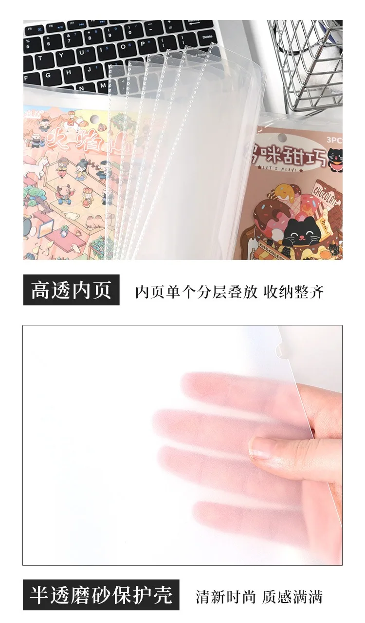 Large Capacity Organizer Memo Card Bills Ticket Stickers Bag Holder Stationery School Office Supplies