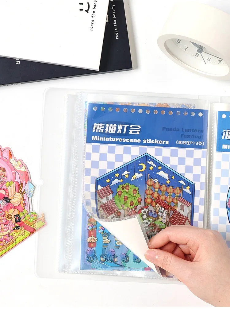 Large Capacity Organizer Memo Card Bills Ticket Stickers Bag Holder Stationery School Office Supplies