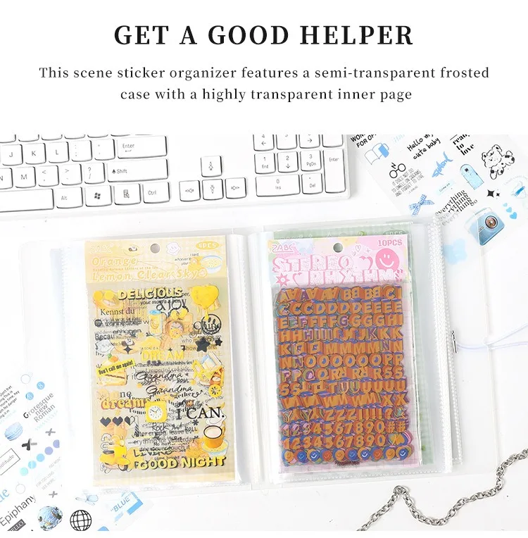 Large Capacity Organizer Memo Card Bills Ticket Stickers Bag Holder Stationery School Office Supplies