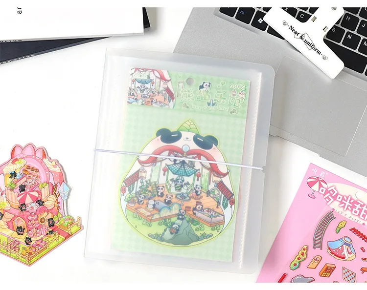 Large Capacity Organizer Memo Card Bills Ticket Stickers Bag Holder Stationery School Office Supplies