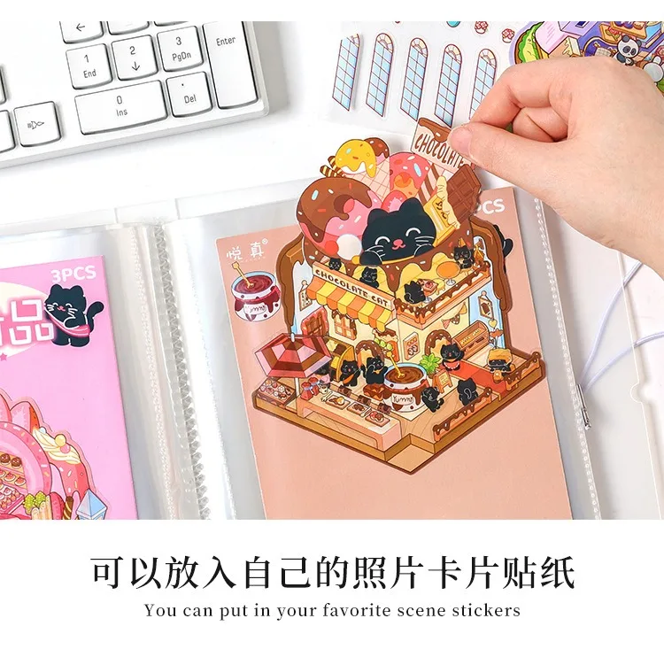 Large Capacity Organizer Memo Card Bills Ticket Stickers Bag Holder Stationery School Office Supplies