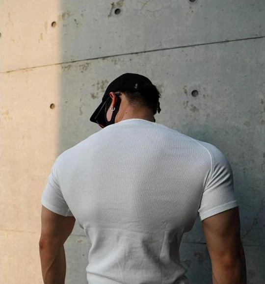 Men's Summer Short Sleeve Henley Neck T-shirt Solid Color Male Tops Slim Fit Button Neck High Quality Cozy Tshirt Streetwear