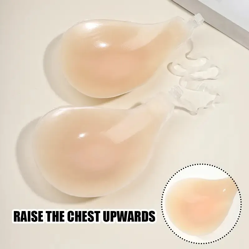 New Silicone Invisible Bra with Straps, Non-Slip Style Lifts and Enhances Bust, Designed for Wedding Dress Photoshoot, Strapless D