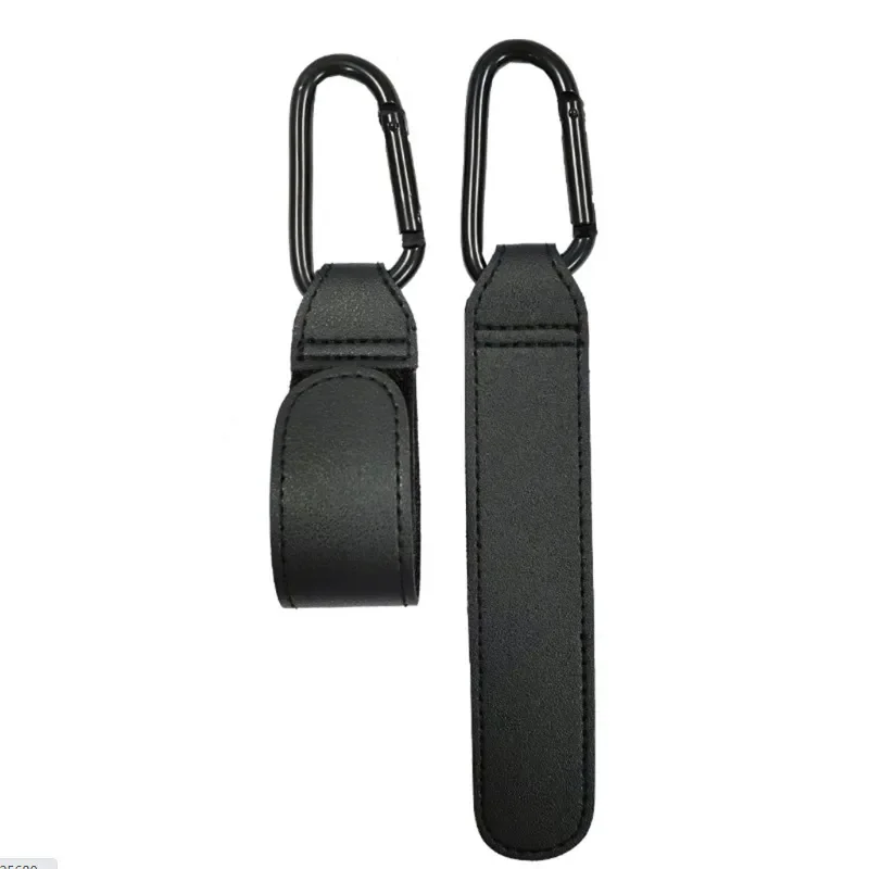 Wholesale 2pcs PU Leather Baby Stroller Hook for Pram Rotate 360 Degree Rotatable Cart Organizer Pram Hook Stroller Accessories