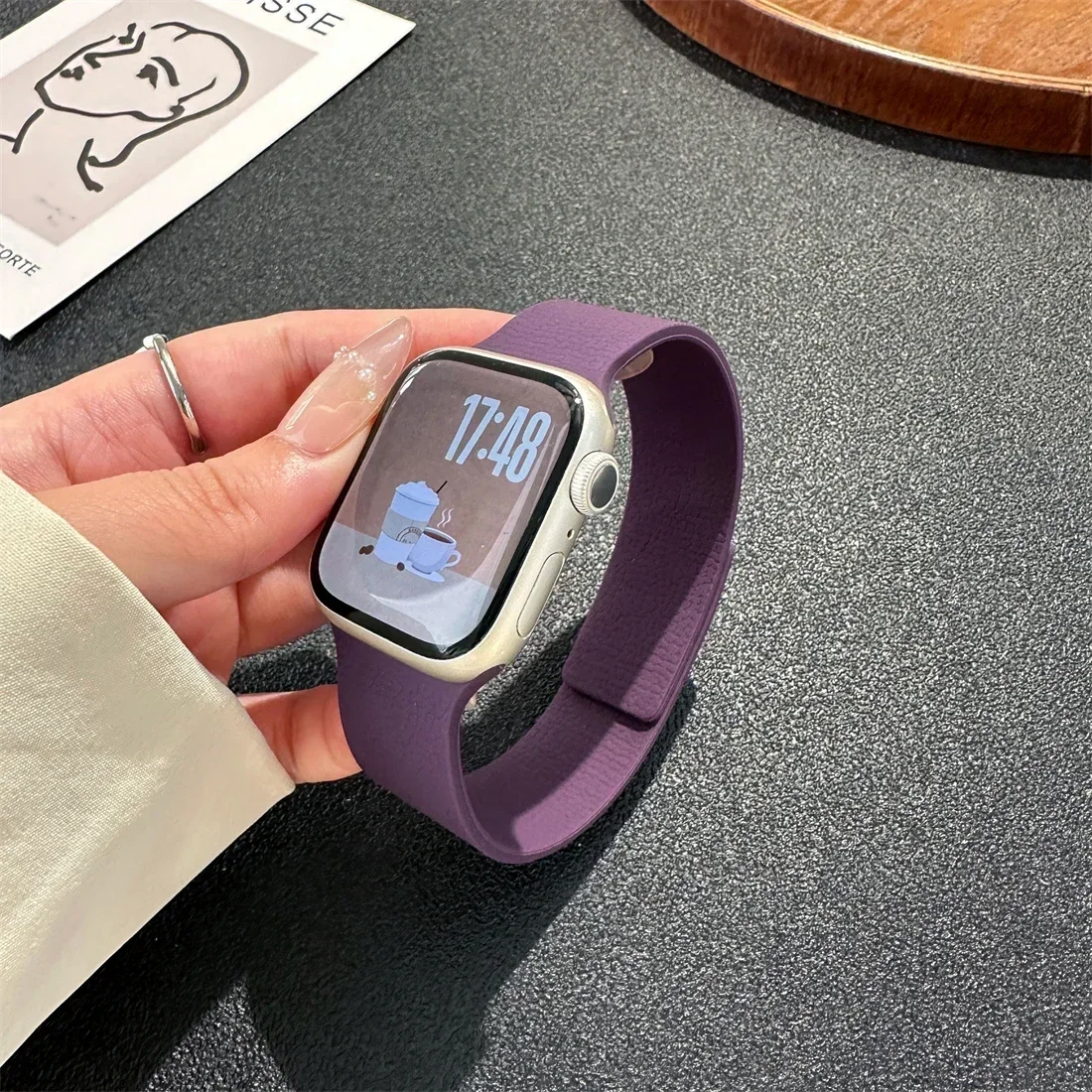 New silicone magnetic strap for Apple Watch ultra2 49mm 45mm 42 40mm 46mm 38/41mm sport bracelet series 10 9-8-7-6-5-4-3-SE band