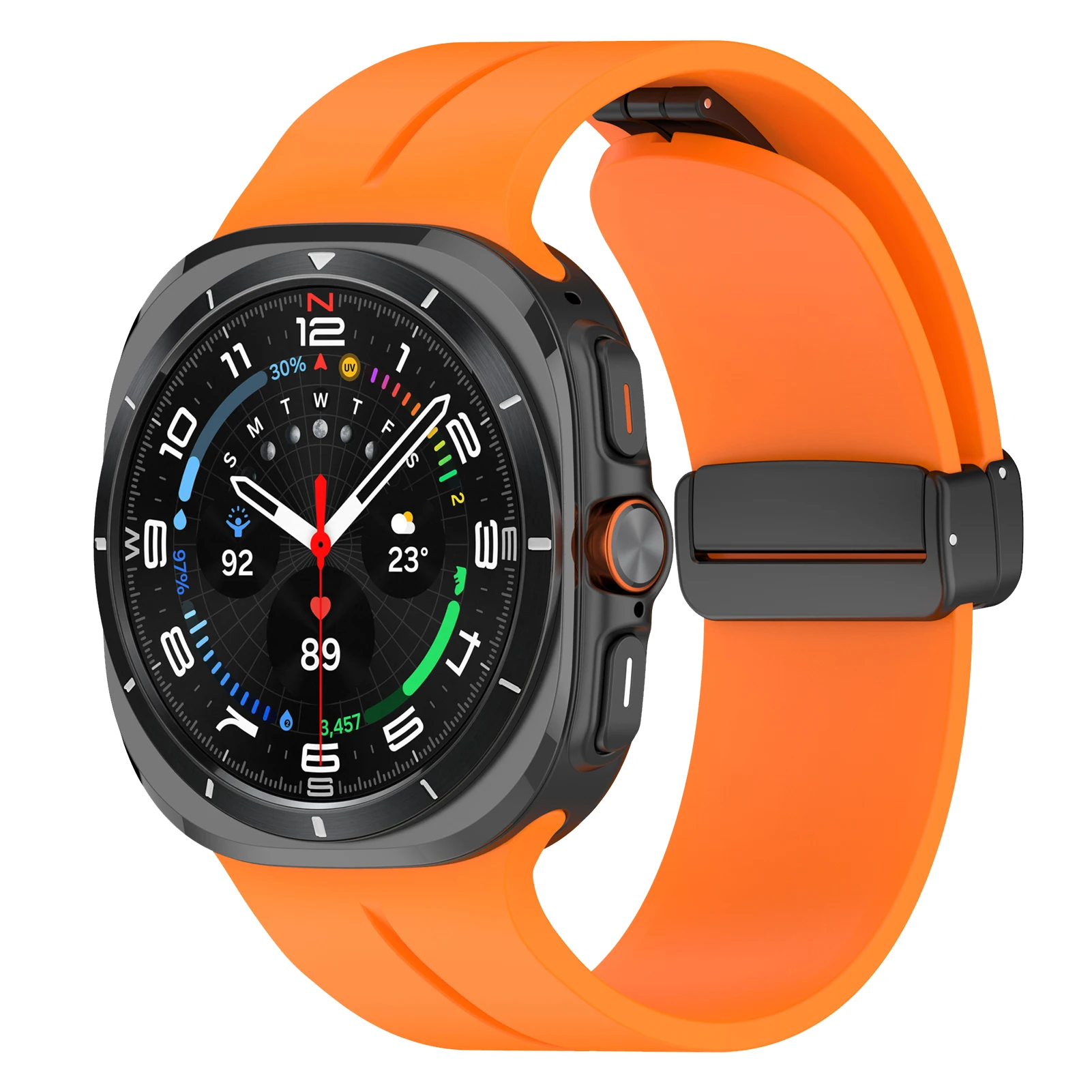 Magnetic Band for Samsung Galaxy Watch Ultra 2 Strap 47mm Sport Silicone Bracelet Correa Galaxy Watch 9 8 8 Classic 40mm 44mm