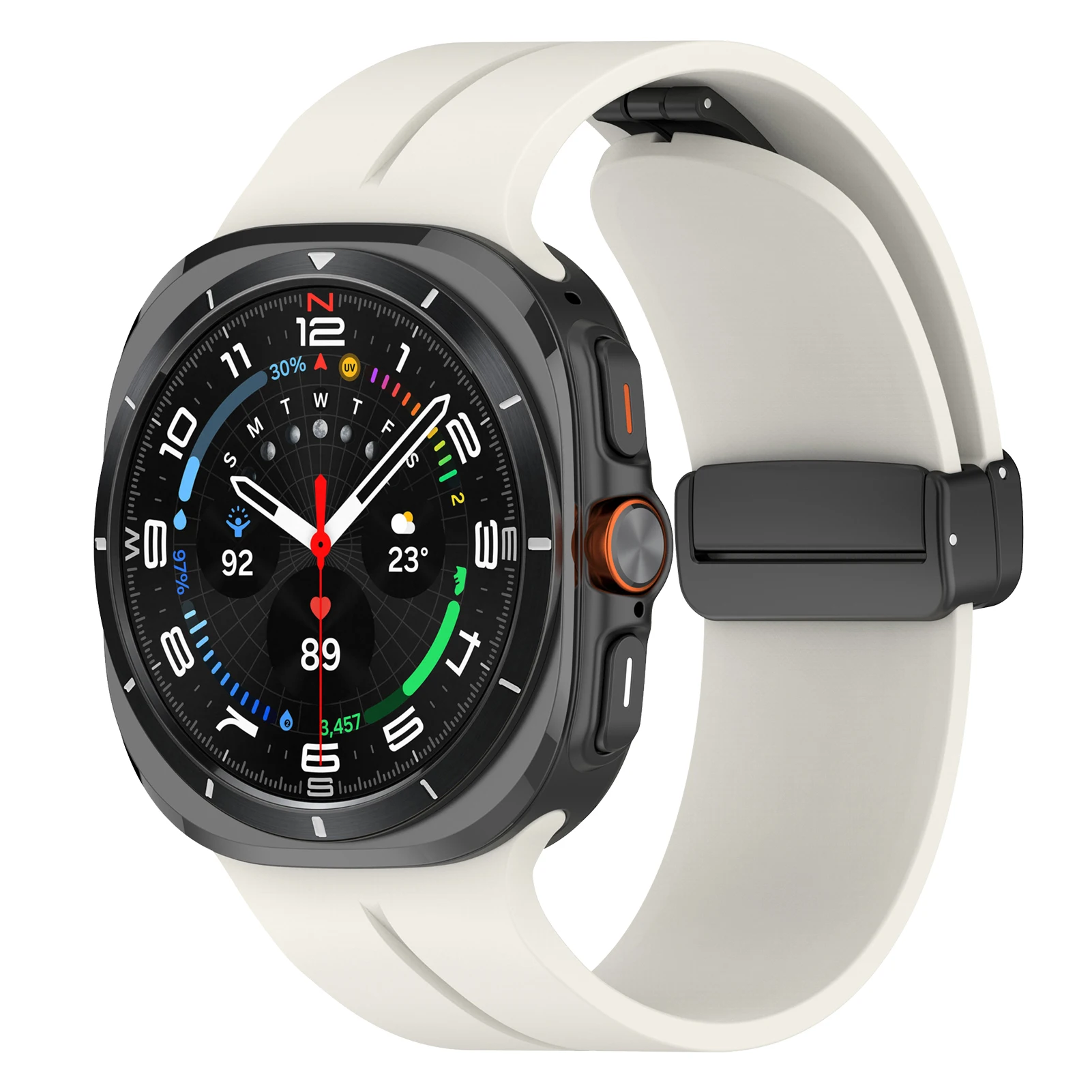 Magnetic Band for Samsung Galaxy Watch Ultra 2 Strap 47mm Sport Silicone Bracelet Correa Galaxy Watch 9 8 8 Classic 40mm 44mm