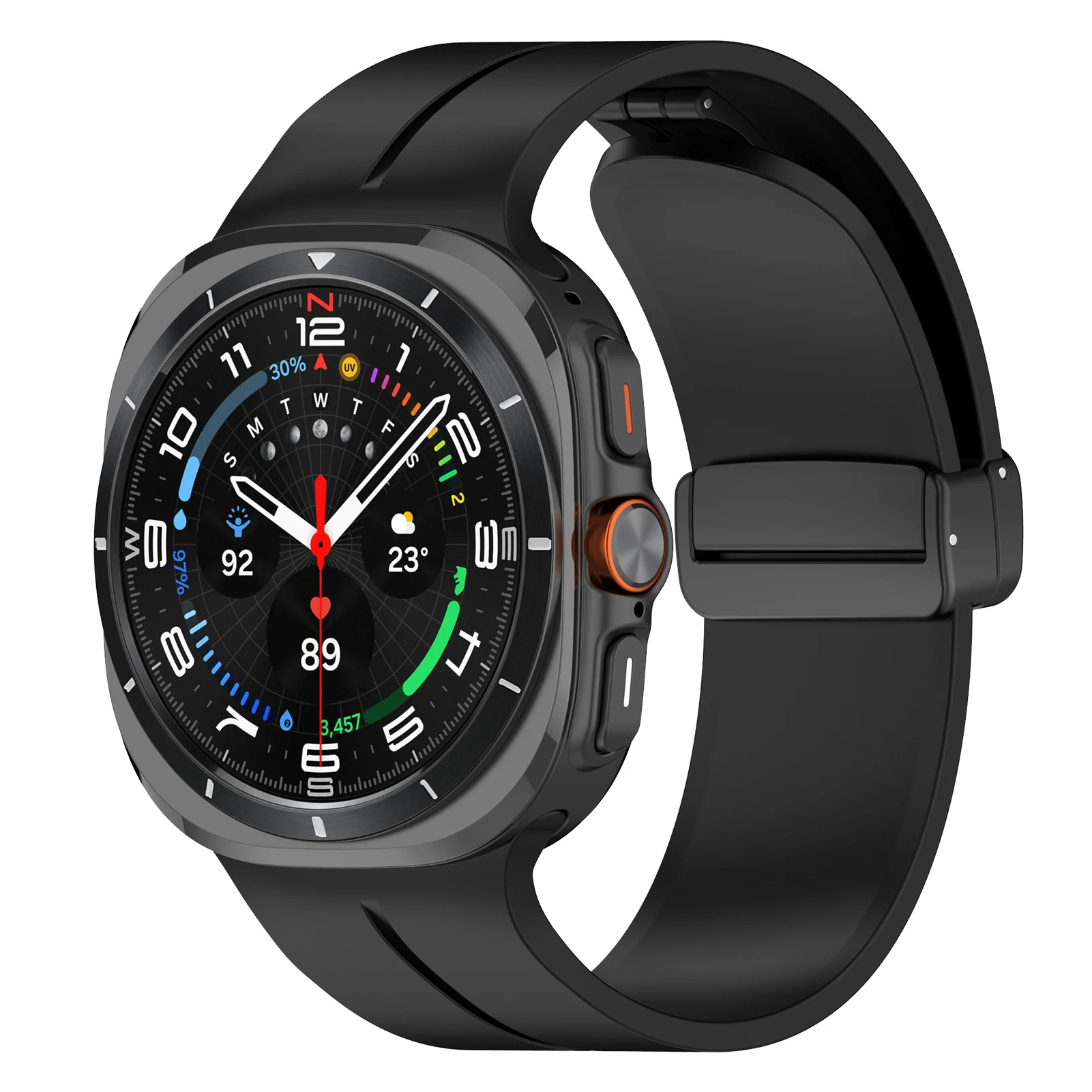 Magnetic Band for Samsung Galaxy Watch Ultra 2 Strap 47mm Sport Silicone Bracelet Correa Galaxy Watch 9 8 8 Classic 40mm 44mm