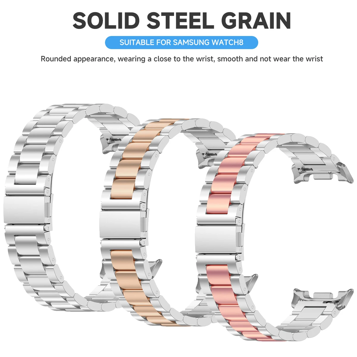 Metal Band for Samsung Galaxy Watch 9 8 40mm 44mm 8 Classic 46mm Stainless Steel Strap for Galaxy Watch Ultra 2026 47mm Bracelet