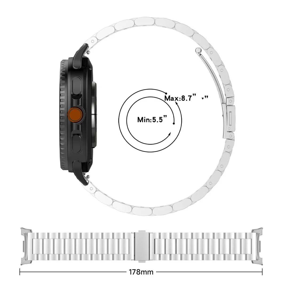 Metal Band for Samsung Galaxy Watch 9 8 40mm 44mm 8 Classic 46mm Stainless Steel Strap for Galaxy Watch Ultra 2026 47mm Bracelet