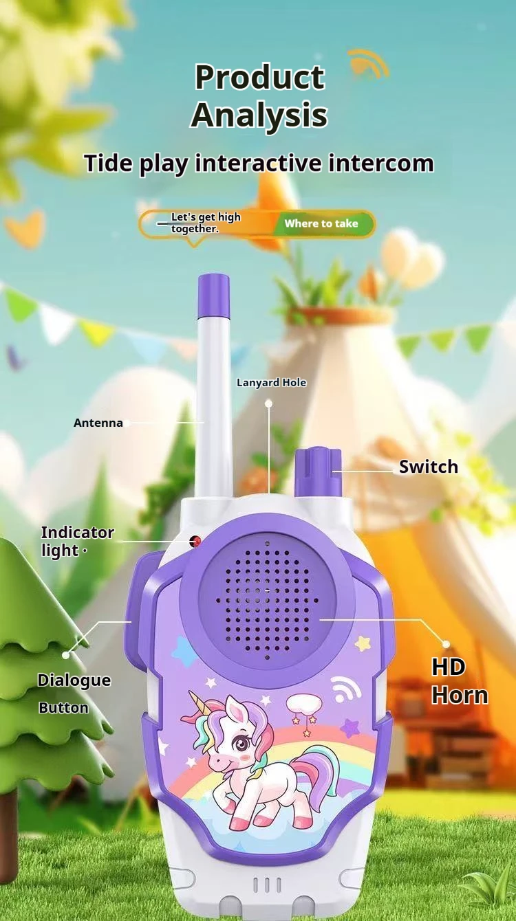 2PCS Walkie-Talkie, Children's Toys, Wireless Walkie-Talkie, Parent-Child Interaction, Friend Interaction, Intercom, Communicati