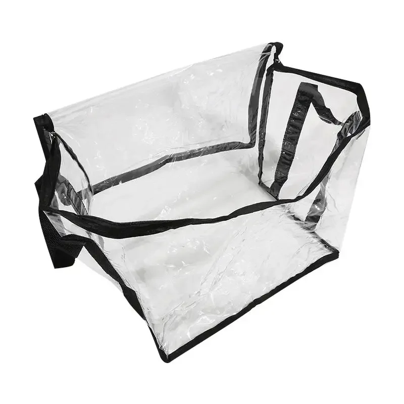 1 Pcs Foldable Book Box Student Dormitory Classroom Book Organizer Transparent Waterproof Household Book Organizing Storage Box