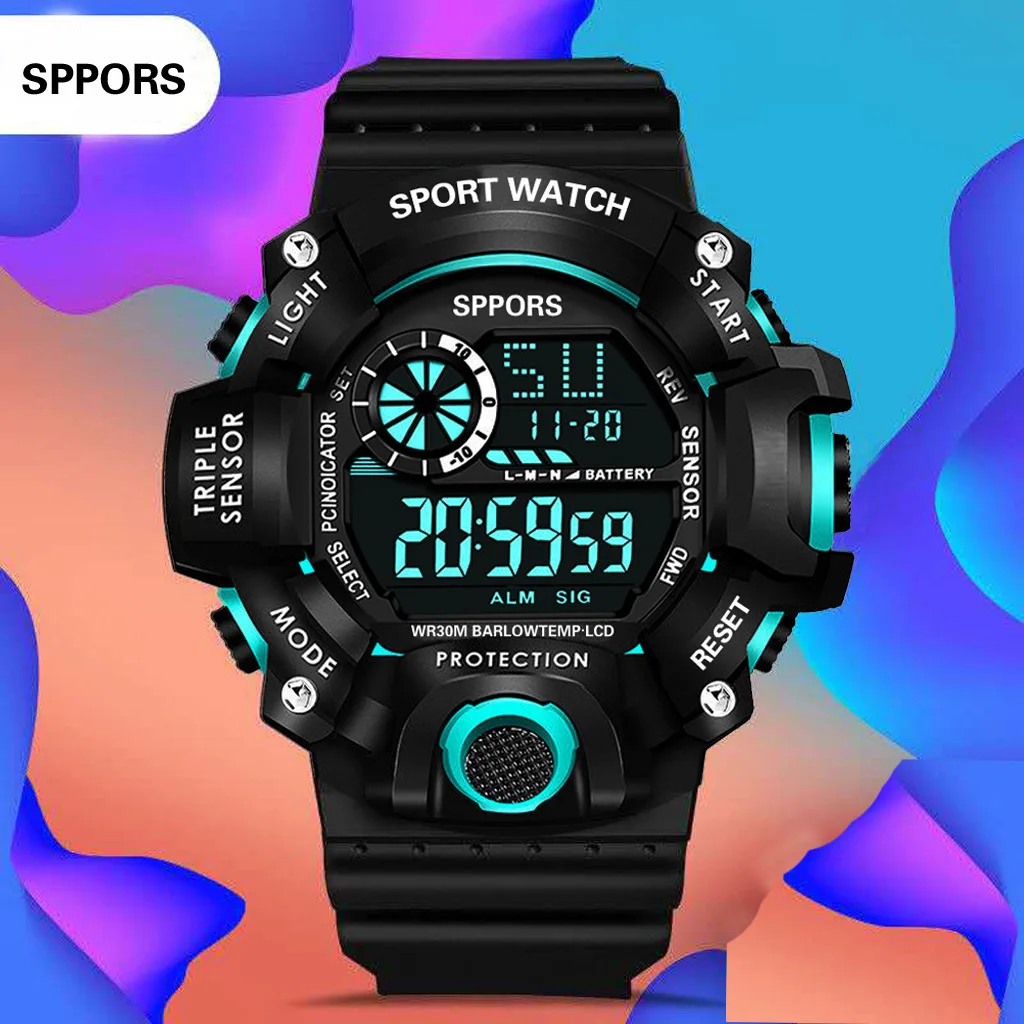 Electronic Watch Set For Men's Military Sports Watches Set Luminous Multifunction LED Digital Wristwatch for Man Kids Boy Studen