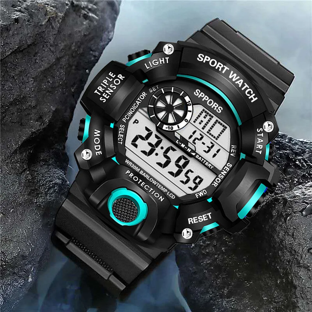 Electronic Watch Set For Men's Military Sports Watches Set Luminous Multifunction LED Digital Wristwatch for Man Kids Boy Studen