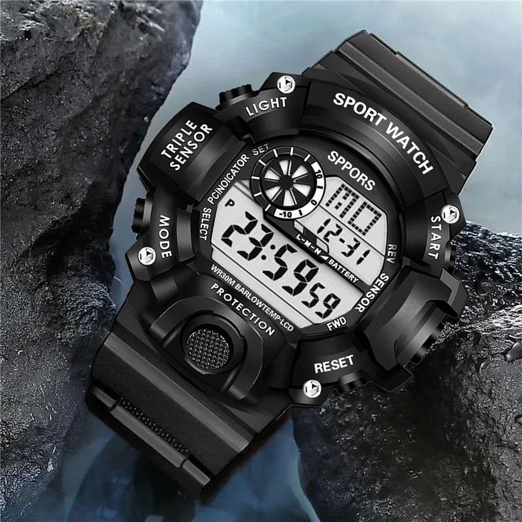 Electronic Watch Set For Men's Military Sports Watches Set Luminous Multifunction LED Digital Wristwatch for Man Kids Boy Studen