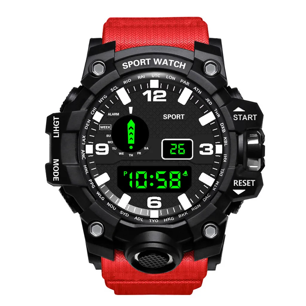 Electronic Watch Set For Men's Military Sports Watches Set Luminous Multifunction LED Digital Wristwatch for Man Kids Boy Studen