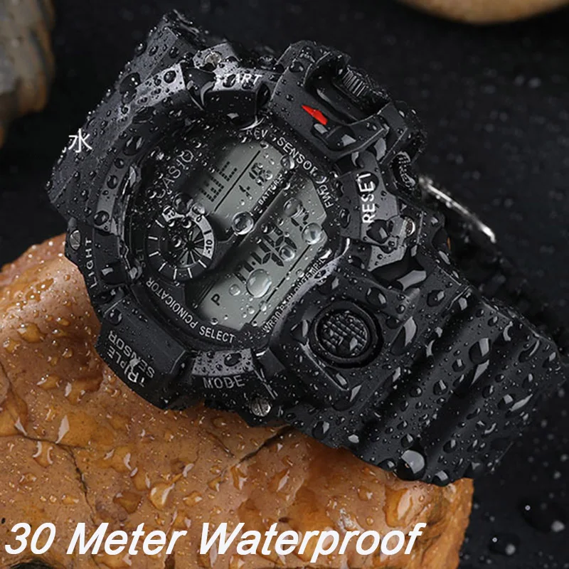 Electronic Watch Set For Men's Military Sports Watches Set Luminous Multifunction LED Digital Wristwatch for Man Kids Boy Studen