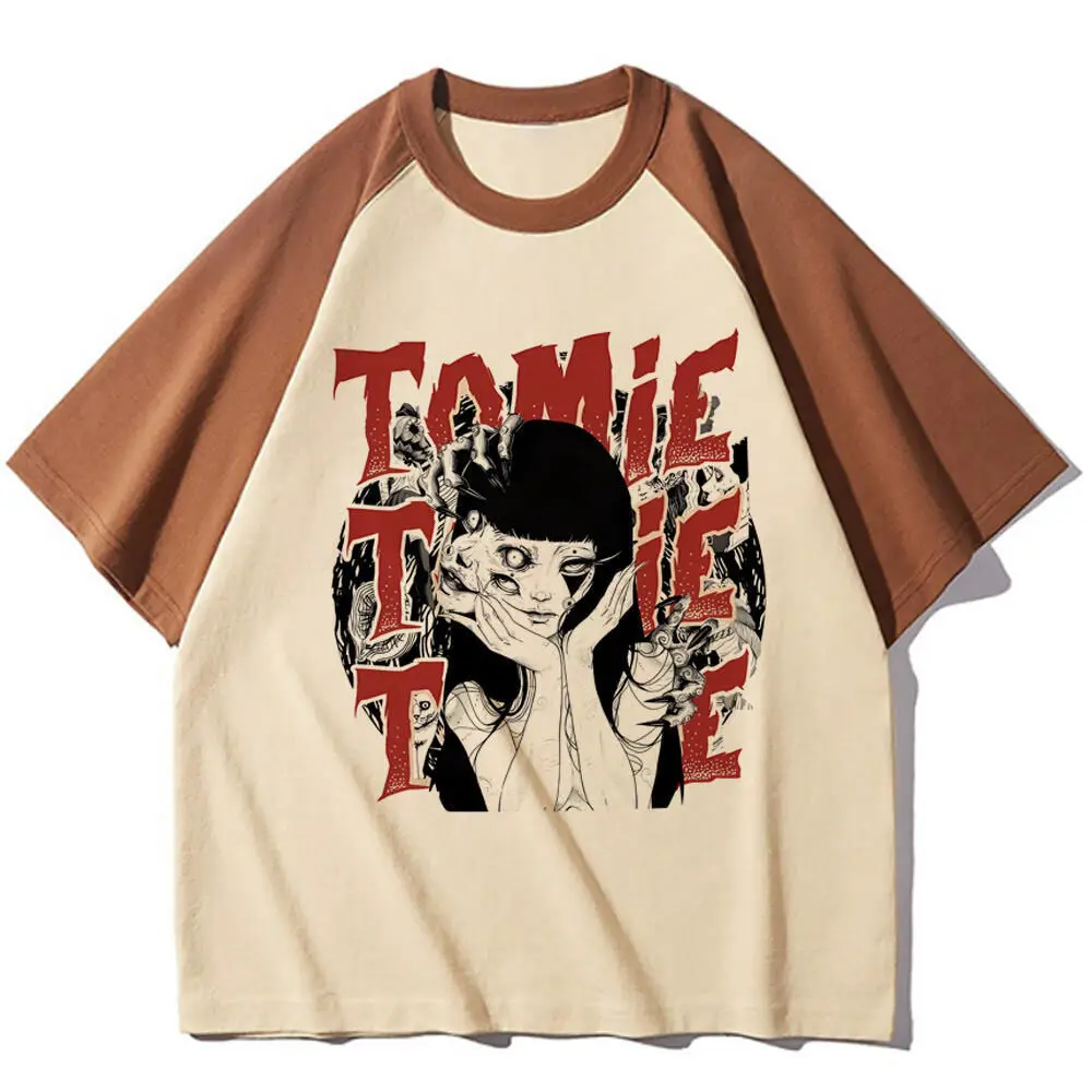 Junji Ito top tees girl Digital Vintage 2000s Psychedelic shirt streetwear Classic 80s Grunge harajuku Pastel