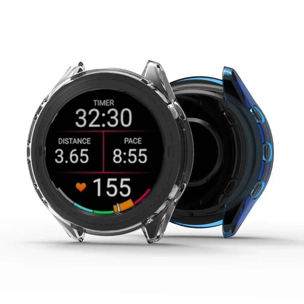 Screen Protector Cover For Garmin Forerunner 570 47/42mm Protective Watch Case TPU Hollow for Forerunner 970 Clear Bumper Shell