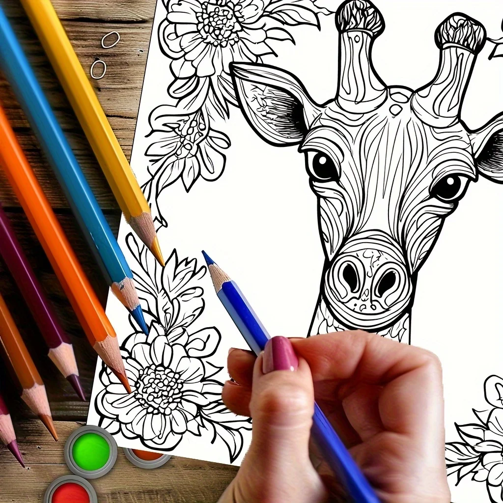 28 Pages Mandala Animals Coloring Book for Adult Stress Reduction | Colouring Book for Stress Relief and Mood Reduction Valentin