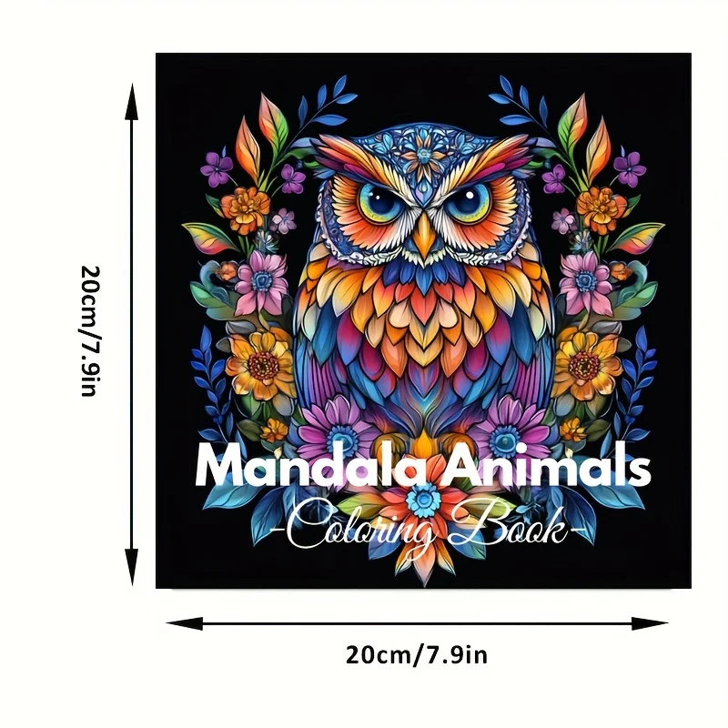 28 Pages Mandala Animals Coloring Book for Adult Stress Reduction | Colouring Book for Stress Relief and Mood Reduction Valentin