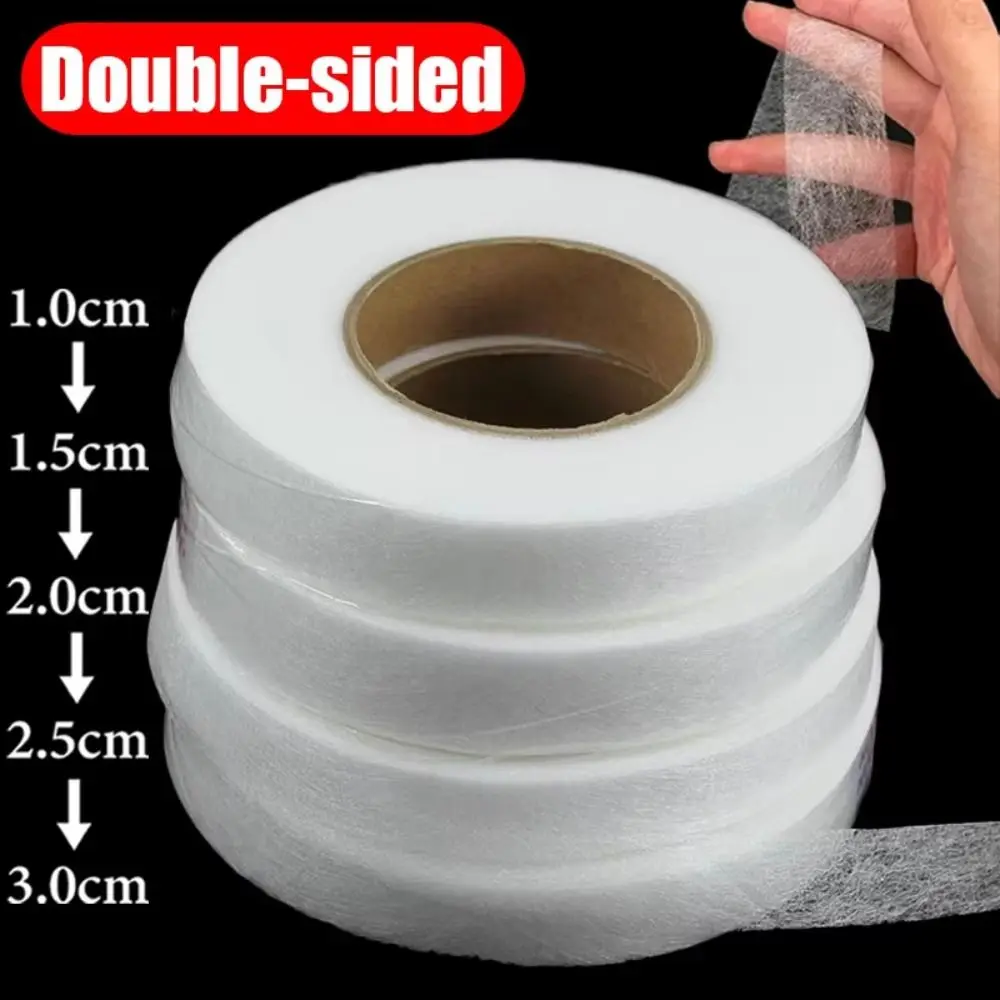 60M Interlining Adhesive Tape Double-sided Non-woven Clothes Ironing Hem Tapes DIY Sewing Interlining for Shorten Repair Pants