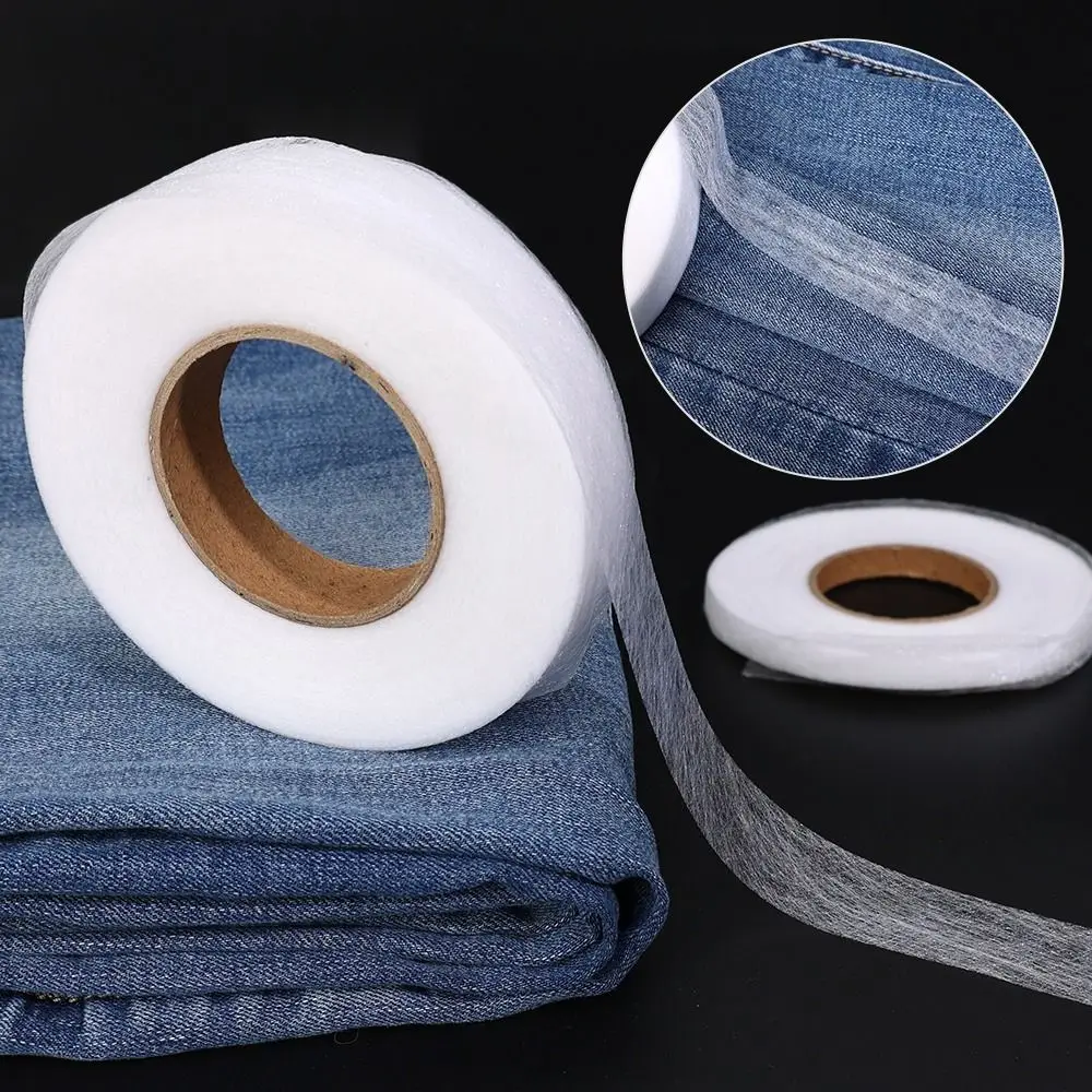 60M Interlining Adhesive Tape Double-sided Non-woven Clothes Ironing Hem Tapes DIY Sewing Interlining for Shorten Repair Pants