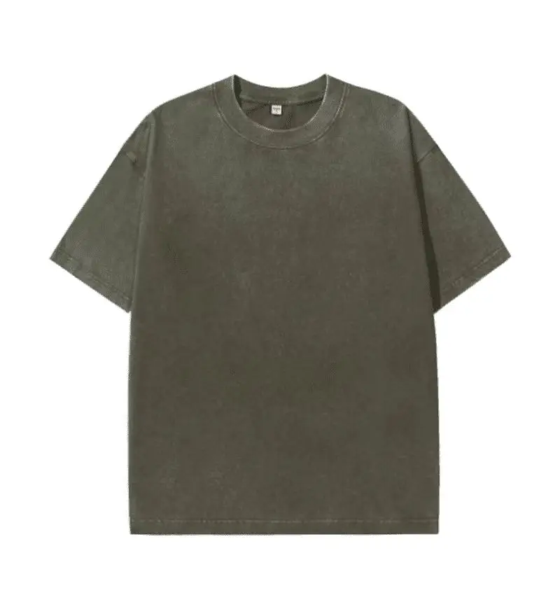 230G Cotton Retro T-shirt Drop-shoulder Sleeve Men Women Vintage Short-sleeve T Shirts Solid Color Hip Hop Loose Tees