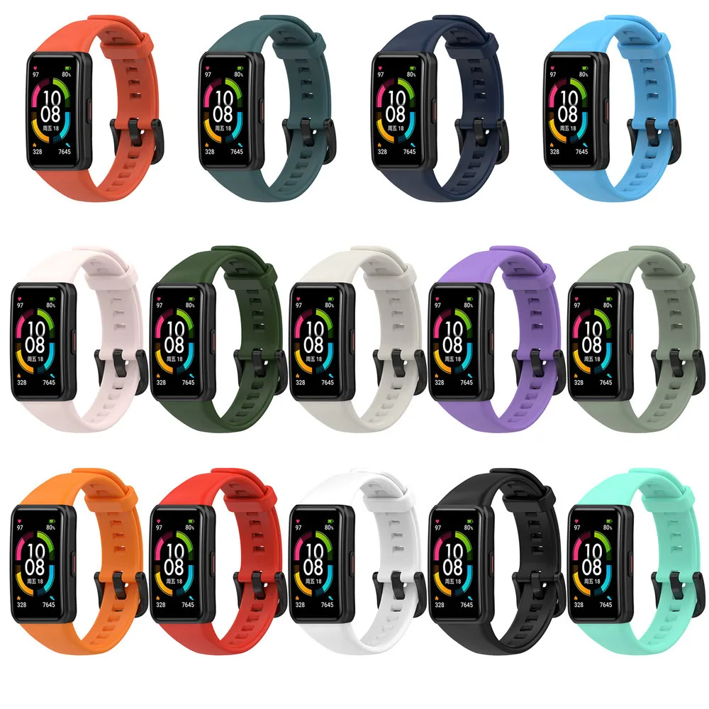 Strap For Huawei Band 6 Soft Bracelet Sport Wristband Buckle Watchband For Huawei Honor 7 6 Smartwatch Correa Belt Accessories