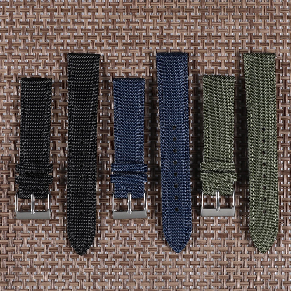 Premium Sailcloth Watch Strap Waterproof Durable Nylon Watchband 18mm 19mm 20mm 21mm 22mm 24mm Quick Release Sport Band For Men