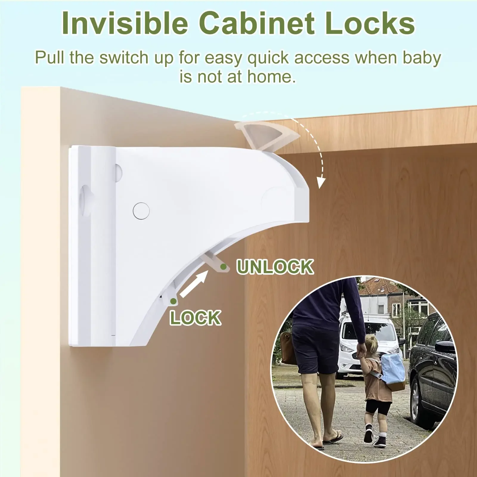 New Style Baby Safety Lock Invisible Magnetic Locks Baby Proofing Products Safety Accessories Self-adhesive or Screw Fixed