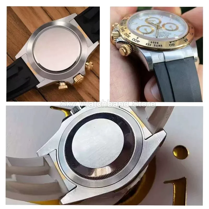 For Rolex Daytona Black Submariner Yacht-Master 21mm Curved Premium Stainless Steel Brushed Polished Scratch-Resistant End Links