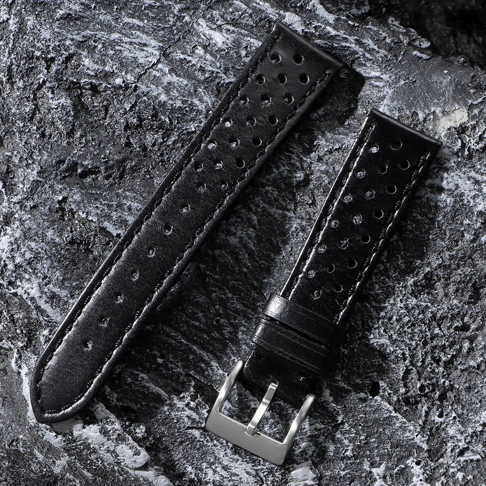 18mm 20mm 22mm Vintage Calfskin Strap Universal Cowhide WatchBand Breathable Bracelet for Men Women Sport Wristbelt Accessory