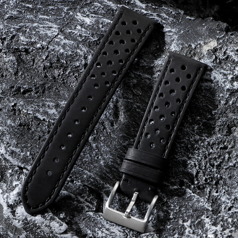 18mm 20mm 22mm Vintage Calfskin Strap Universal Cowhide WatchBand Breathable Bracelet for Men Women Sport Wristbelt Accessory