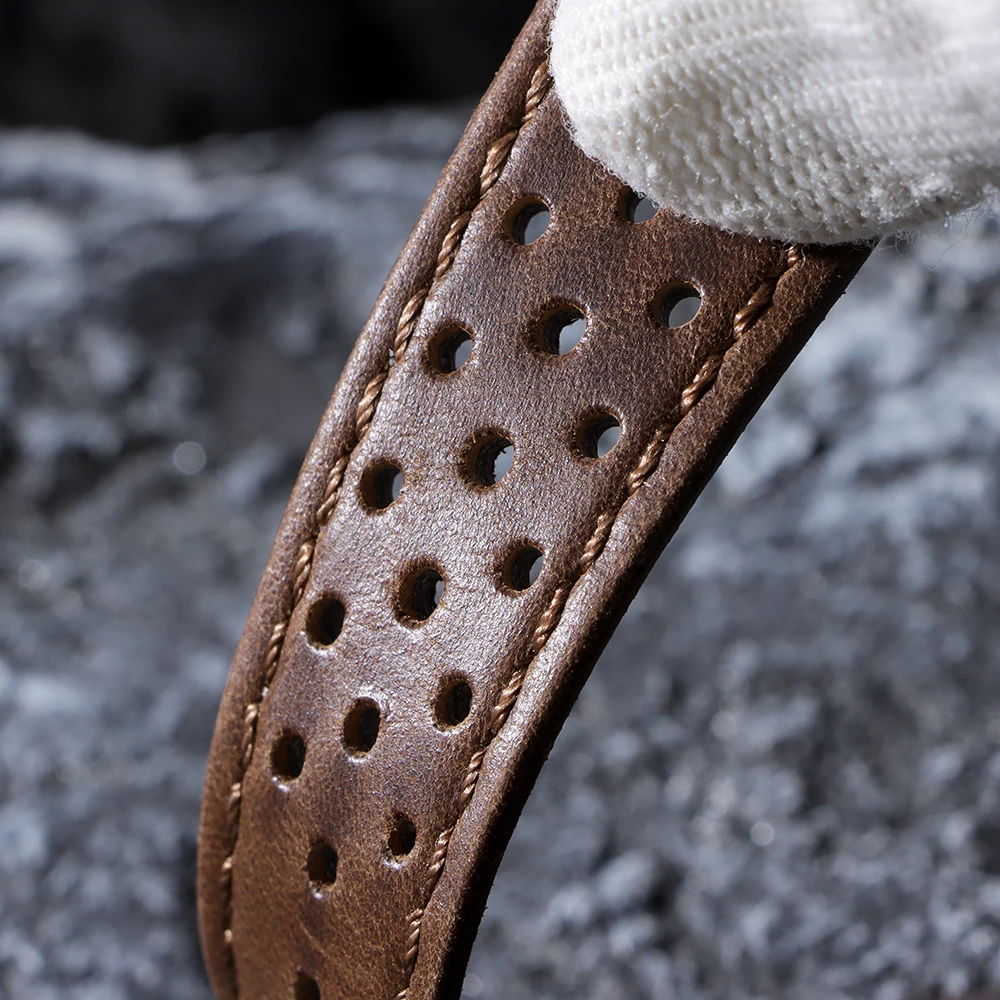 18mm 20mm 22mm Vintage Calfskin Strap Universal Cowhide WatchBand Breathable Bracelet for Men Women Sport Wristbelt Accessory