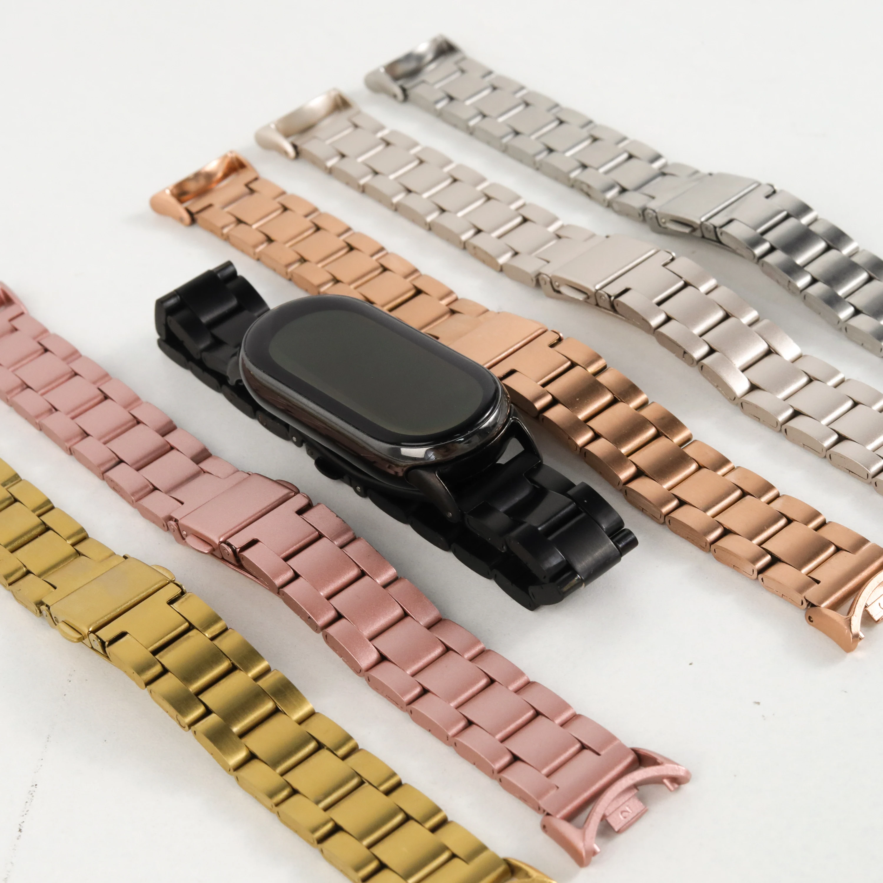 Straps for Xiaomi Mi Band 10 9 8 nfc miband10 Metal Stainless Steel Pulseira Correa Bracelet Mi band 10 Wrist Replacement Belt