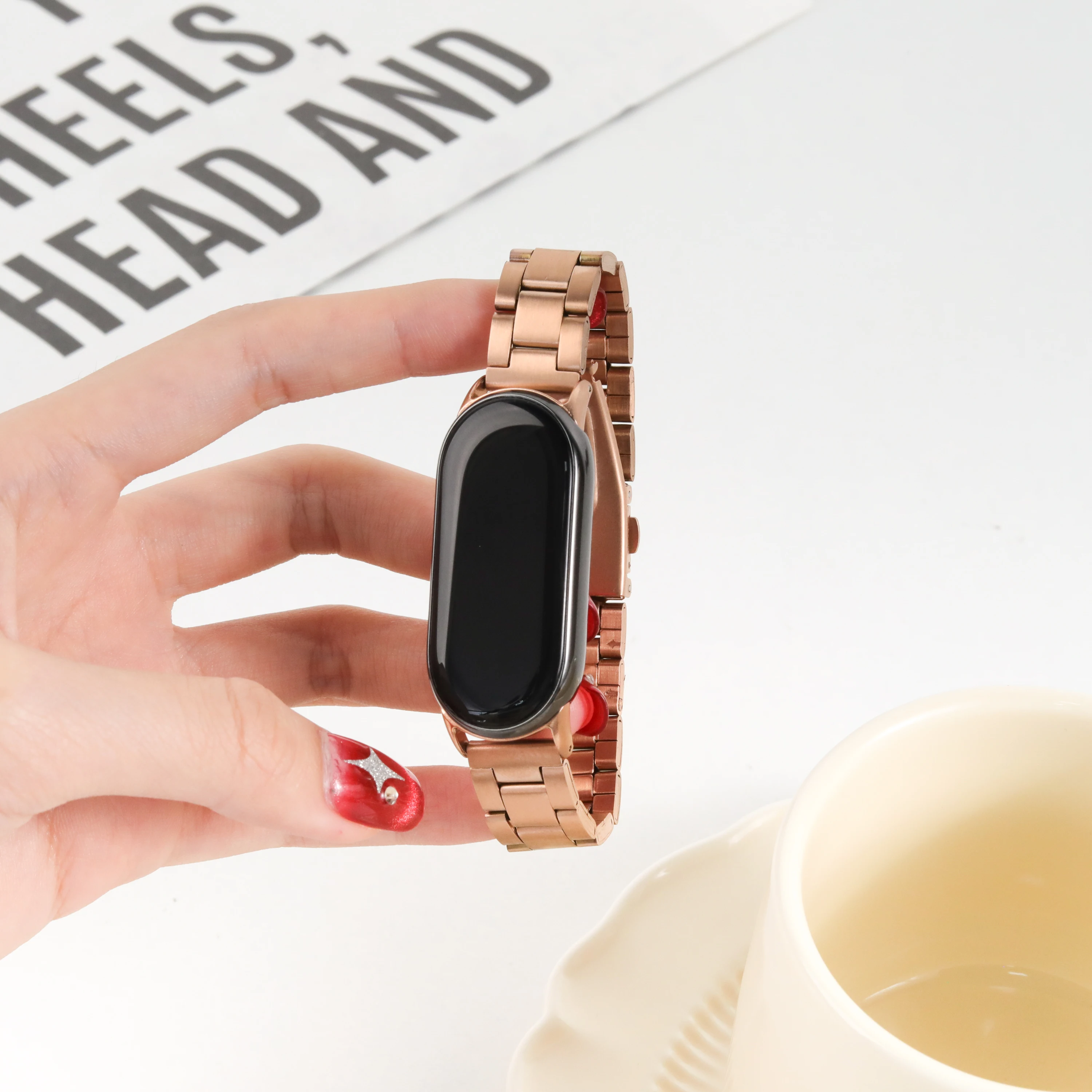 Straps for Xiaomi Mi Band 10 9 8 nfc miband10 Metal Stainless Steel Pulseira Correa Bracelet Mi band 10 Wrist Replacement Belt