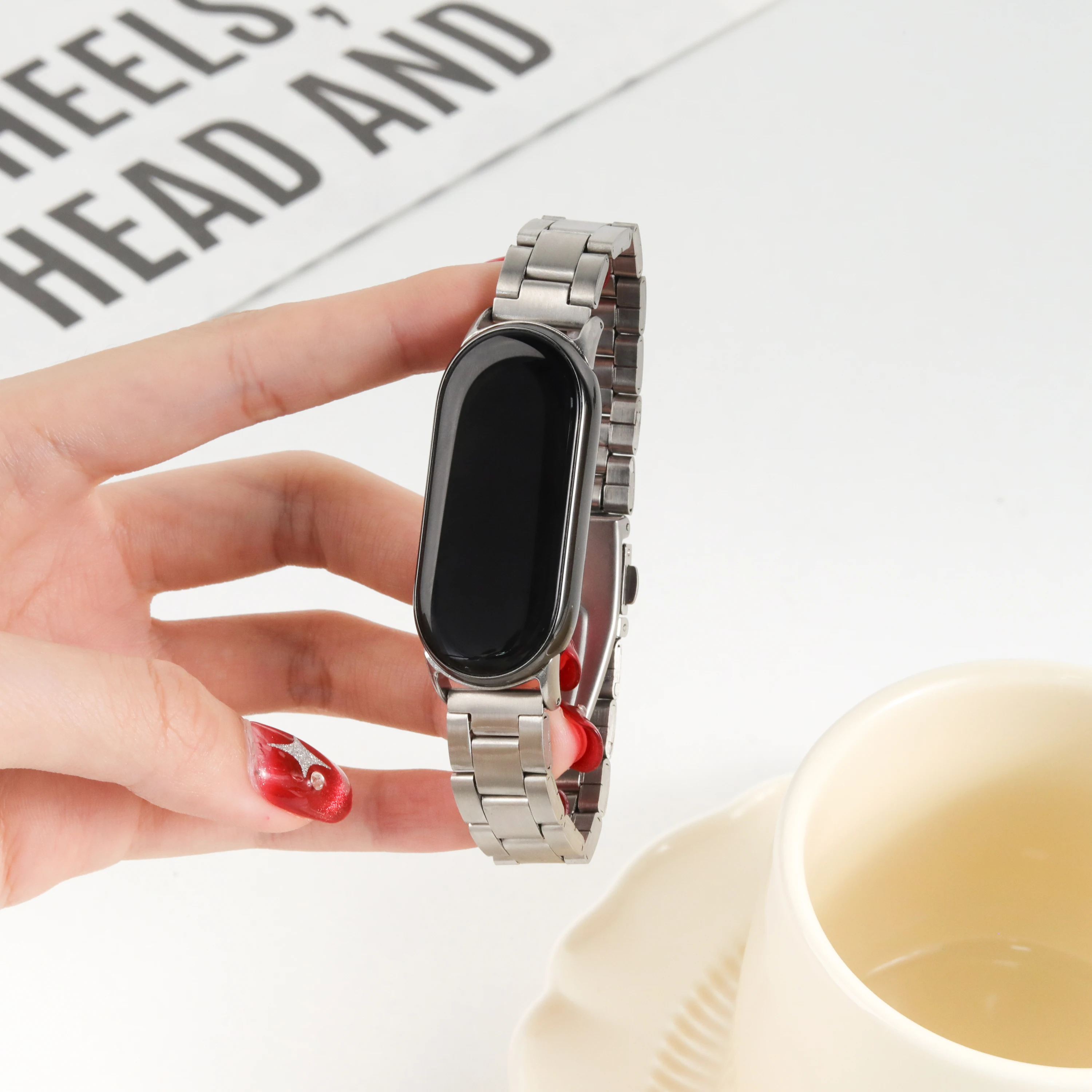 Straps for Xiaomi Mi Band 10 9 8 nfc miband10 Metal Stainless Steel Pulseira Correa Bracelet Mi band 10 Wrist Replacement Belt