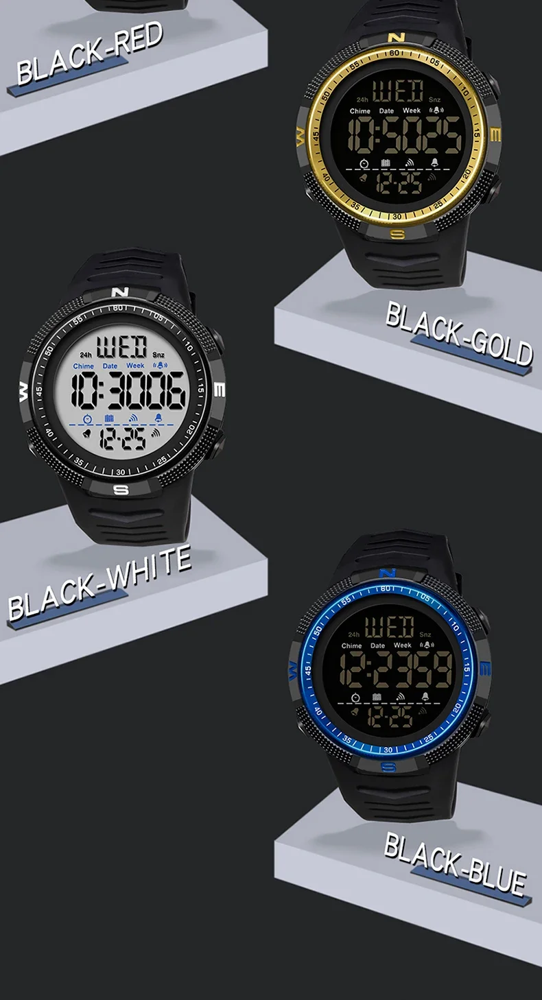 SANDA 6014 Military Sport Watch for Men Clock Digital Wristwatches Shockproof Countdown Waterproof Bracelet Relojes Para Hombre