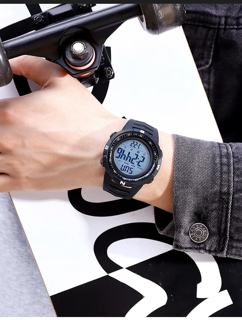 SANDA 6014 Military Sport Watch for Men Clock Digital Wristwatches Shockproof Countdown Waterproof Bracelet Relojes Para Hombre