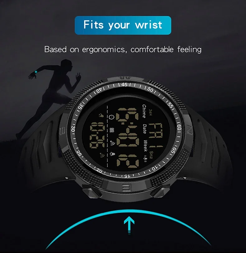 SANDA 6014 Military Sport Watch for Men Clock Digital Wristwatches Shockproof Countdown Waterproof Bracelet Relojes Para Hombre