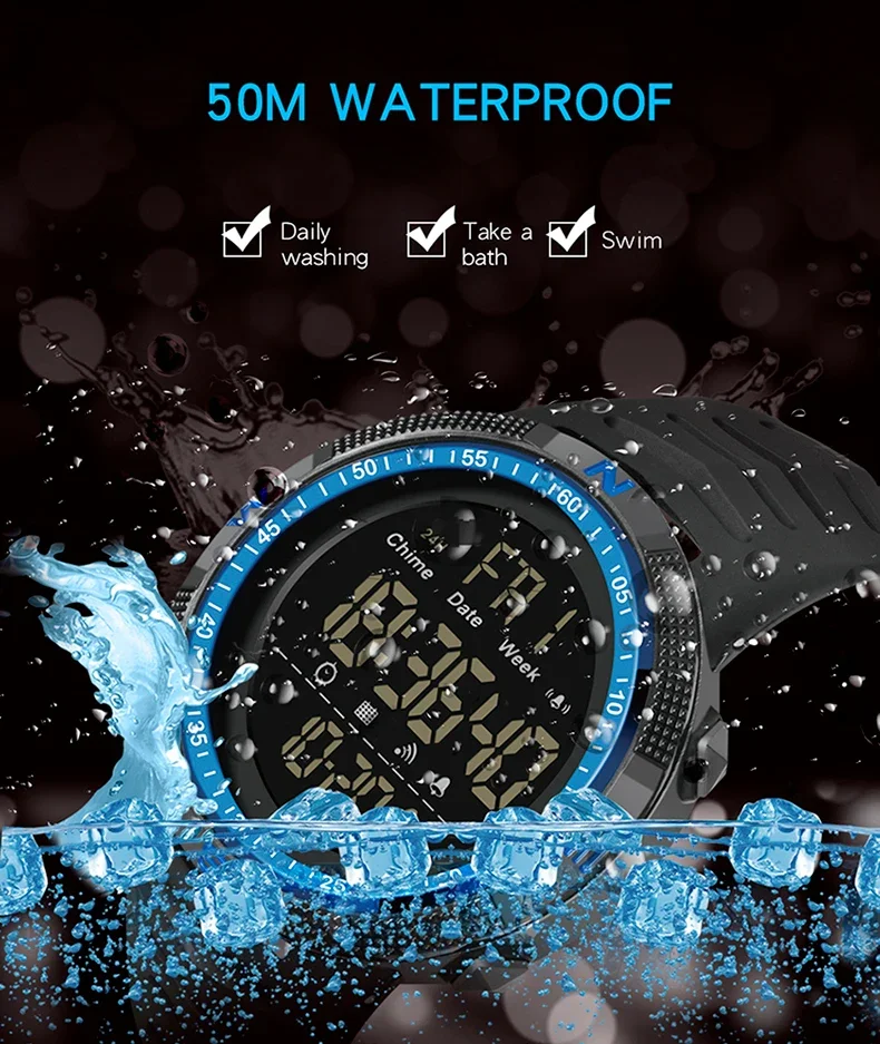 SANDA 6014 Military Sport Watch for Men Clock Digital Wristwatches Shockproof Countdown Waterproof Bracelet Relojes Para Hombre