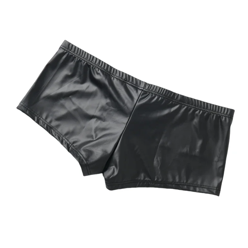 Men's Panties Male Faux Leather Sexy Shorts Boxers Underwear Breathable Ropa Interior Hombre Boxershorts Mens Boxer Briefs
