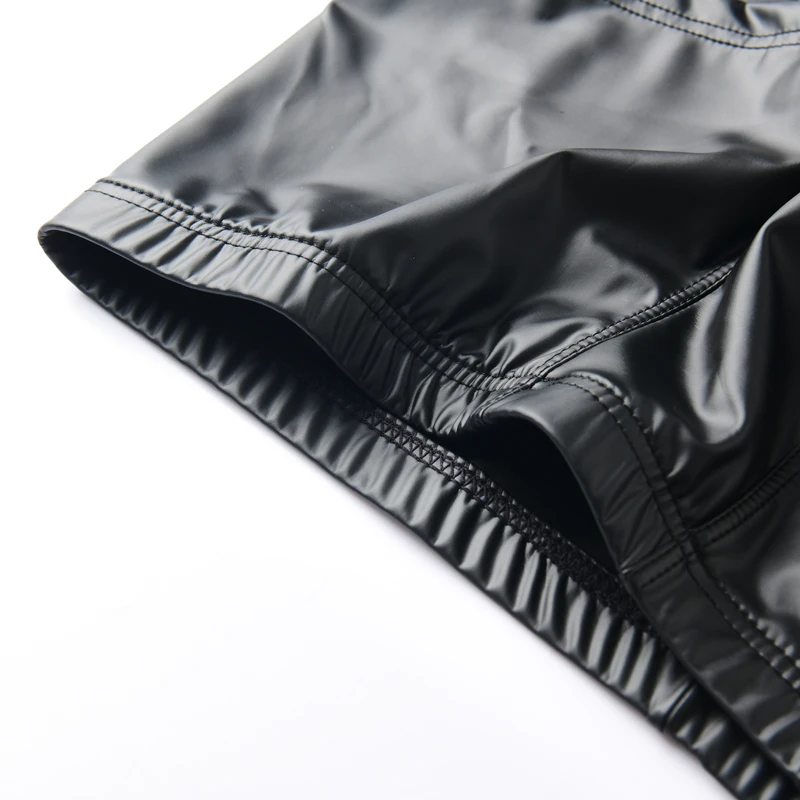 Men's Panties Male Faux Leather Sexy Shorts Boxers Underwear Breathable Ropa Interior Hombre Boxershorts Mens Boxer Briefs