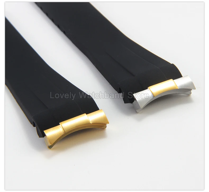 Durable Stainless Steel Anti-fade Precise-join Watchstrap End Link for Rolex Daytona Black Submariner Datejust 20 21mm Black