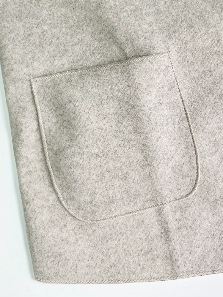 Classic Solid Short Woolen Coats for Woman Autumn Winter Warm Woman Clothing Button Up Female Coat Outfits New In Outerwears