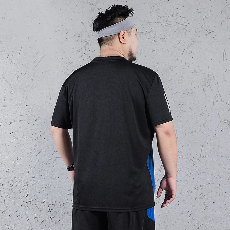 1pc/2pcs Summer Men's Quick Dry T-shirt Shorts Plus Size Short-sleeve Tee Sport Set Casual Shirt Elastic Waist Pant Male Clothes