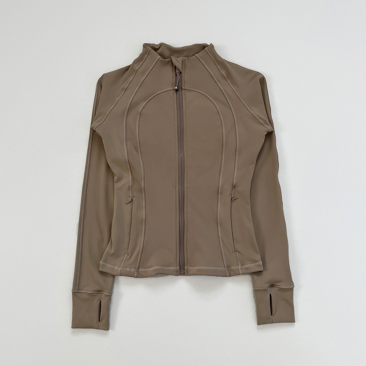 Women's Multi-Color Sports Knit Jacket, Casual Long-Sleeve Top, Fashion Solid-Color Yoga Outerwear, 2025 New Arrival